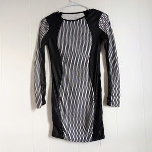 Bodycon Patterned Black Dress